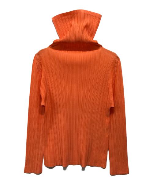 PLEATS PLEASE（プリーツプリーズ）PLEATS PLEASE (プリーツプリーズ) ハイネックプリーツカットソー オレンジ サイズ:SIZE 3の古着・服飾アイテム