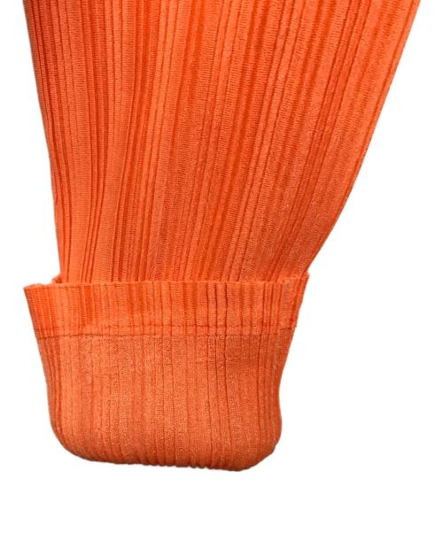 PLEATS PLEASE（プリーツプリーズ）PLEATS PLEASE (プリーツプリーズ) ハイネックプリーツカットソー オレンジ サイズ:SIZE 3の古着・服飾アイテム