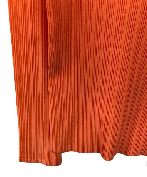 PLEATS PLEASE（プリーツプリーズ）PLEATS PLEASE (プリーツプリーズ) ハイネックプリーツカットソー オレンジ サイズ:SIZE 3の古着・服飾アイテム