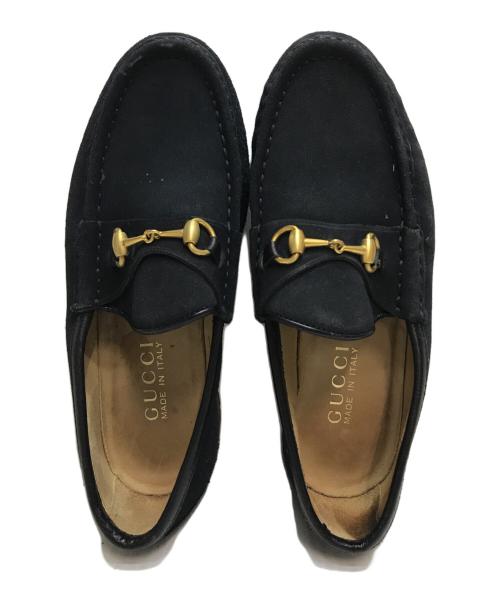 GUCCI（グッチ）GUCCI (グッチ) ホースビットローファー ネイビー サイズ:SIZE 4 1/2の古着・服飾アイテム