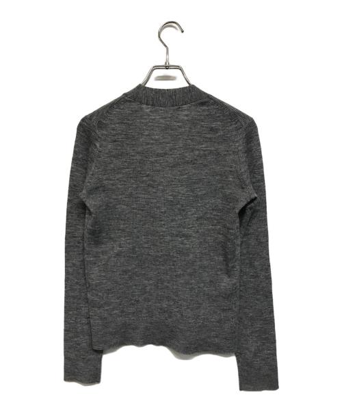 ebure（エブール）ebure (エブール) シアーリブハイゲージ Vネックカーディガン グレー サイズ:-の古着・服飾アイテム