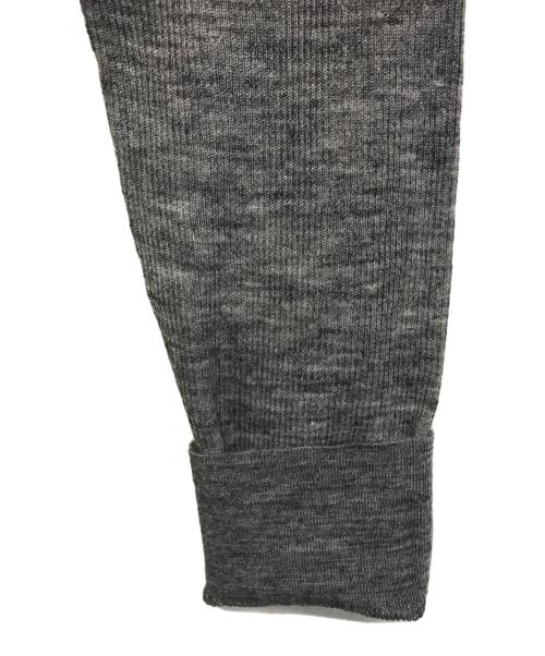 ebure（エブール）ebure (エブール) シアーリブハイゲージ Vネックカーディガン グレー サイズ:-の古着・服飾アイテム