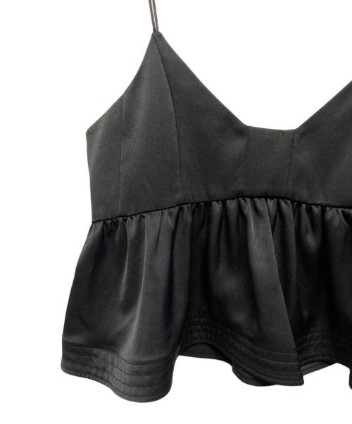 machatt（マチャット）machatt (マチャット) サテンフレアキャミソール ブラック サイズ:SIZE 36の古着・服飾アイテム