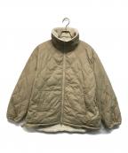 MANOF×TAIONマノフ×タイオン）の古着「REVERSIBLE DOWN BOA JACKET（リバーシブル ダウン ボア ジャケット）」｜ベージュ