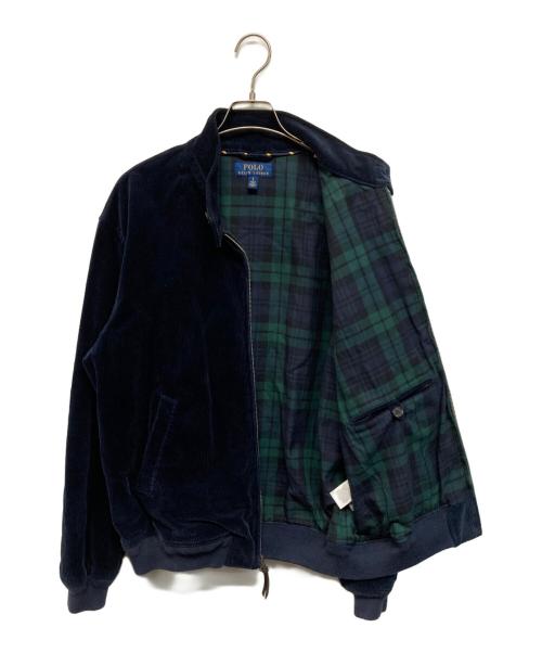 POLO RALPH LAUREN（ポロ・ラルフローレン）POLO RALPH LAUREN (ポロ・ラルフローレン) 裏ブラックウォッチコーデュロイスウィングトップ ネイビー サイズ:Lの古着・服飾アイテム