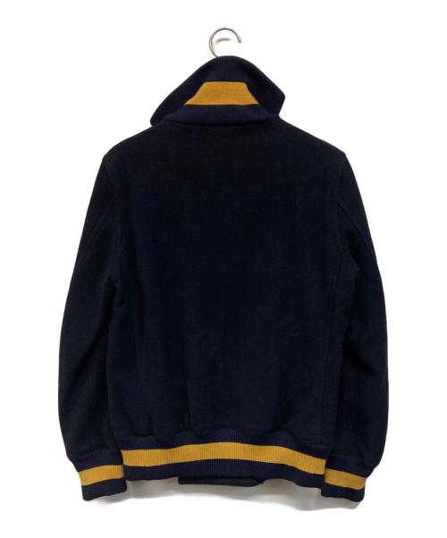 Vivienne Westwood man（ヴィヴィアン ウェストウッド マン）Vivienne Westwood man (ヴィヴィアン ウェストウッド マン) メルトンリブ付きライダースジャケット ネイビー サイズ:SIZE 46の古着・服飾アイテム