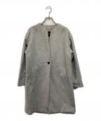 UNTITLEDアンタイトル）の古着「【ゆったり/軽やか】カシミヤ混ノーカラーコート」｜グレー