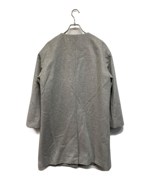 UNTITLED（アンタイトル）UNTITLED (アンタイトル) 【ゆったり/軽やか】カシミヤ混ノーカラーコート グレー サイズ:SIZE 1 未使用品の古着・服飾アイテム