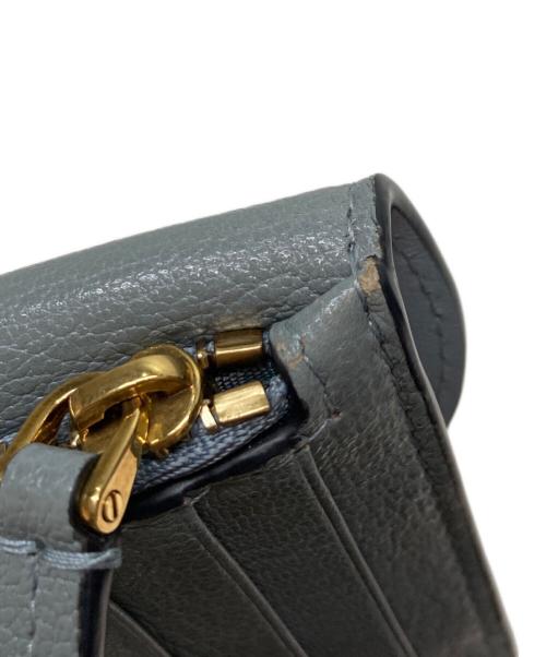 Christian Dior（クリスチャン ディオール）Christian Dior (クリスチャン ディオール) Saddle Cosmos ジップカードホルダー スカイブルーの古着・服飾アイテム