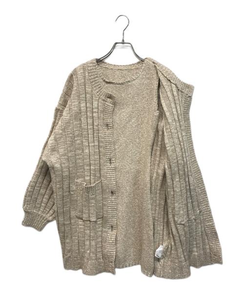 darich（ダーリッチ）darich (ダーリッチ) シャーベットアンサンブルニットミニワンピース ベージュ サイズ:Free 未使用品の古着・服飾アイテム