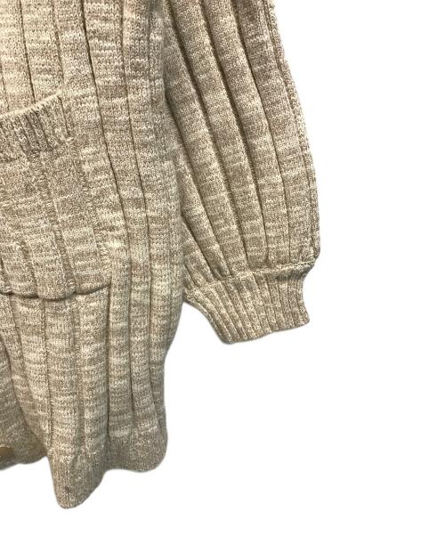 darich（ダーリッチ）darich (ダーリッチ) シャーベットアンサンブルニットミニワンピース ベージュ サイズ:Free 未使用品の古着・服飾アイテム