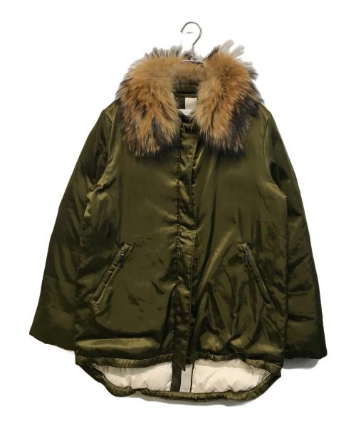 LIVIANA CONTI（リビアナコンティ）LIVIANA CONTI (リビアナコンティ) ダウンコート カーキ サイズ:SIZE 44の古着・服飾アイテム