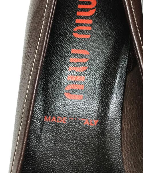 MIU MIU（ミュウミュウ）MIU MIU (ミュウミュウ) コインローファー ブラウン サイズ: 23.5cmの古着・服飾アイテム