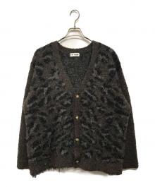 TTT MSW（ティー モダンストリートウェア）の古着「leopard knit cardigan」｜ブラウン