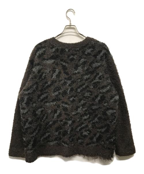 TTT MSW（ティー モダンストリートウェア）TTT MSW (ティー モダンストリートウェア) leopard knit cardigan ブラウン サイズ:XLの古着・服飾アイテム