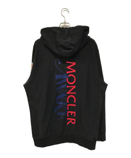 MONCLER GENIUS（モンクレール ジーニアス）MONCLER GENIUS (モンクレール ジーニアス) AWAKE (アウェイク) バックプリントプルオーバーパーカー ブラック サイズ:XLの古着・服飾アイテム