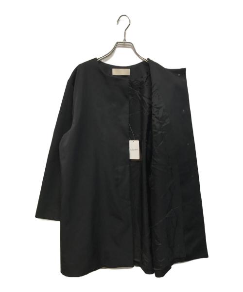 Plage（プラージュ）Plage (プラージュ) Satin Round-Neck コート ブラック サイズ:SIZE 38 未使用品の古着・服飾アイテム