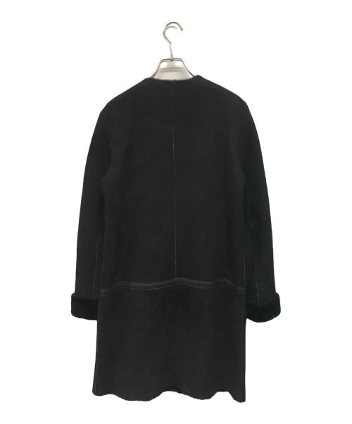 theory（セオリー）theory (セオリー) ノーカラームートンコート ブラック サイズ:xsの古着・服飾アイテム