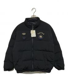 PAPAS PLUS（パパスプラス）の古着「ナイロンライクラ2WAYストレッチタフタ ダウンブルゾン」｜ネイビー