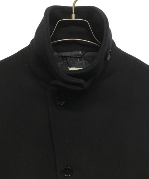 SHIPS（シップス）SHIPS (シップス) S140 ウールシルク シングル ピーコート ネイビー サイズ:SIZE L 未使用品の古着・服飾アイテム