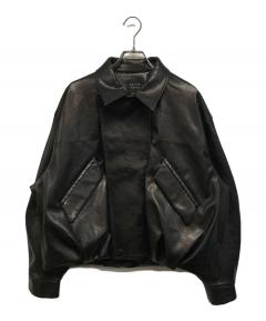 中古・古着通販】sacai (サカイ) ドッキングライダースニット ネイビー