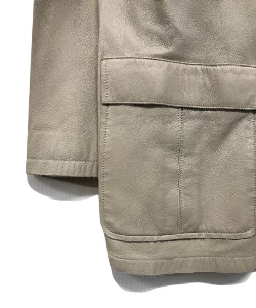 SERAPHIN（セラフィン）SERAPHIN (セラフィン) レザーシャツジャケット アイボリー サイズ:SIZE 50の古着・服飾アイテム