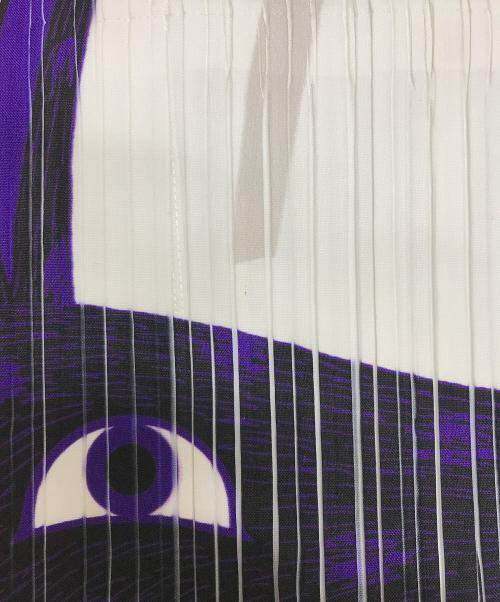 PLEATS PLEASE（プリーツプリーズ）PLEATS PLEASE (プリーツプリーズ) Kazumasa NAGAI (カズマサ ナガイ) トートバッグ ホワイト×ネイビーの古着・服飾アイテム