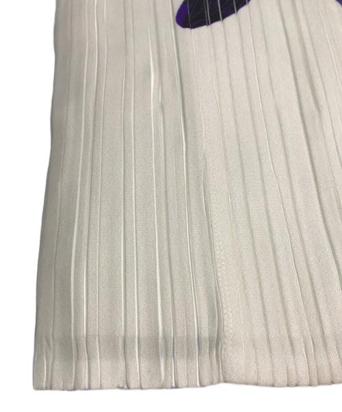 PLEATS PLEASE（プリーツプリーズ）PLEATS PLEASE (プリーツプリーズ) Kazumasa NAGAI (カズマサ ナガイ) トートバッグ ホワイト×ネイビーの古着・服飾アイテム