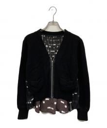 sacai×INTERSTELLAR（サカイ）の古着「INTERSTELLAR Knit Cardigan(インターステラー ニット カーディガン)」｜ブラック