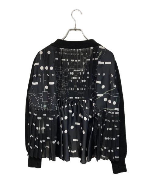 sacai（サカイ）sacai (サカイ) INTERSTELLAR INTERSTELLAR Knit Cardigan(インターステラー ニット カーディガン) ブラック サイズ:SIZE 1の古着・服飾アイテム