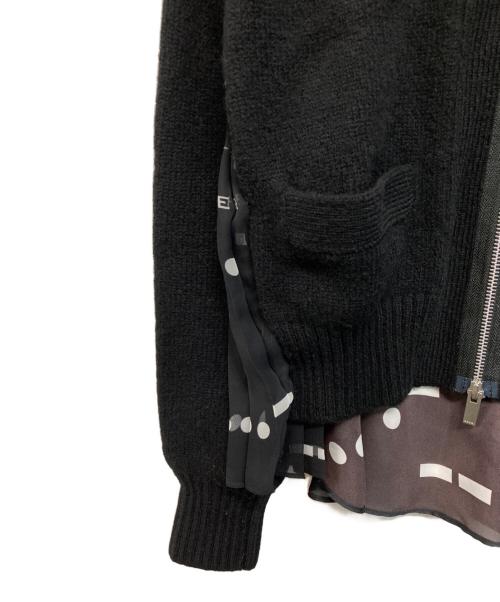 sacai（サカイ）sacai (サカイ) INTERSTELLAR INTERSTELLAR Knit Cardigan(インターステラー ニット カーディガン) ブラック サイズ:SIZE 1の古着・服飾アイテム
