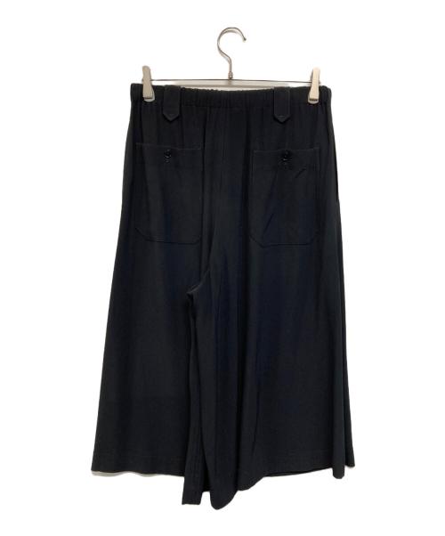 HELMUT LANG（ヘルムートラング）HELMUT LANG (ヘルムートラング) PULL ON CLT SATN BCK CRP(、プルオン・キュロット・サテン・バック・クロップド)ガウチョパンツ ブラック サイズ:XSの古着・服飾アイテム
