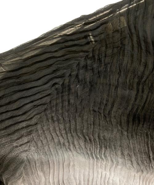 ISSEY MIYAKE（イッセイミヤケ）ISSEY MIYAKE (イッセイミヤケ) ブリーチプリーツハイネックカットソー ブラック サイズ:SIZE 2の古着・服飾アイテム
