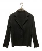 ISSEY MIYAKE WHITE LABELイッセイミヤケホワイトレーベル）の古着「プリーツ3Bジャケット」｜ブラック