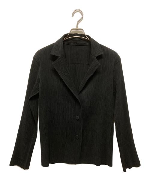 ISSEY MIYAKE WHITE LABEL（イッセイミヤケホワイトレーベル）ISSEY MIYAKE WHITE LABEL (イッセイミヤケホワイトレーベル) プリーツ3Bジャケット ブラック サイズ:SIZE 3の古着・服飾アイテム