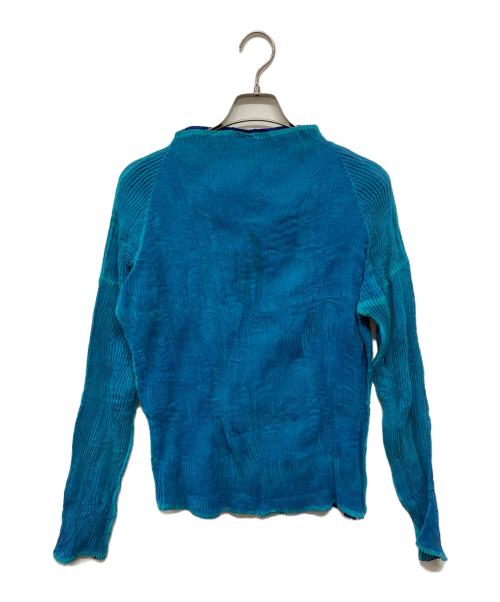 ISSEY MIYAKE IM61FJ126（イッセイミヤケ）ISSEY MIYAKE IM61FJ126 (イッセイミヤケ) プリーツカットソー ブルー サイズ:SIZE 2の古着・服飾アイテム