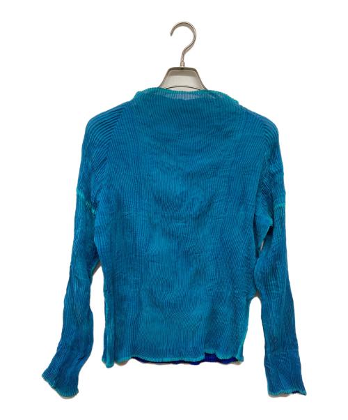 ISSEY MIYAKE IM61FJ126（イッセイミヤケ）ISSEY MIYAKE IM61FJ126 (イッセイミヤケ) プリーツカットソー ブルー サイズ:SIZE 2の古着・服飾アイテム