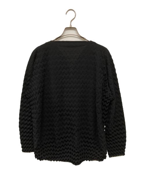 ISSEY MIYAKE（イッセイミヤケ）ISSEY MIYAKE (イッセイミヤケ) ジグザグプリーツジャケット ブラック サイズ:SIZE 2の古着・服飾アイテム