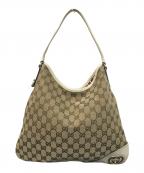 GUCCIグッチ）の古着「GG柄 インターロッキング ワンショルダー ショルダーバッグ」｜アイボリー