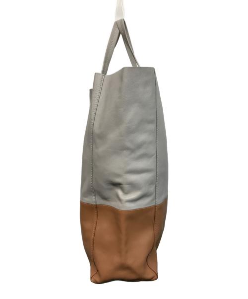 CELINE（セリーヌ）CELINE (セリーヌ) Horizontal CABAS ホリゾンタル カバ トートバッグ グレー×ブラウンの古着・服飾アイテム