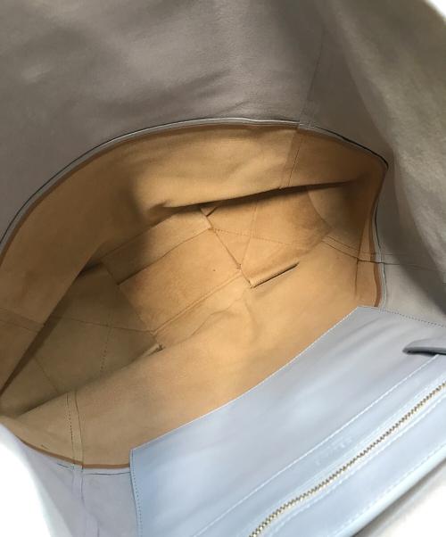 CELINE（セリーヌ）CELINE (セリーヌ) Horizontal CABAS ホリゾンタル カバ トートバッグ グレー×ブラウンの古着・服飾アイテム