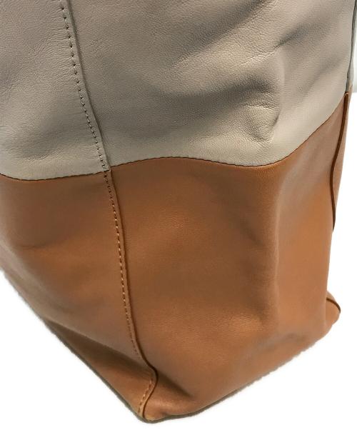 CELINE（セリーヌ）CELINE (セリーヌ) Horizontal CABAS ホリゾンタル カバ トートバッグ グレー×ブラウンの古着・服飾アイテム