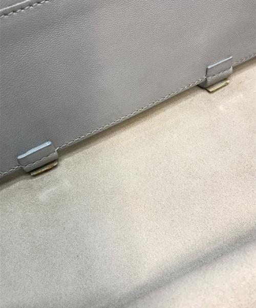 CELINE（セリーヌ）CELINE (セリーヌ) Horizontal CABAS ホリゾンタル カバ トートバッグ グレー×ブラウンの古着・服飾アイテム