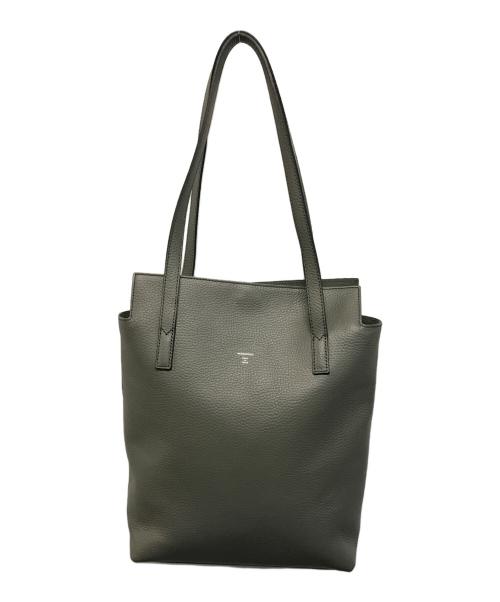 HERGOPOCH（エルゴポック）HERGOPOCH (エルゴポック) エンボスレザートートバッグ グレーの古着・服飾アイテム