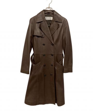 中古・古着通販】BALMAIN (バルマン) ラムレザーチェスターコート