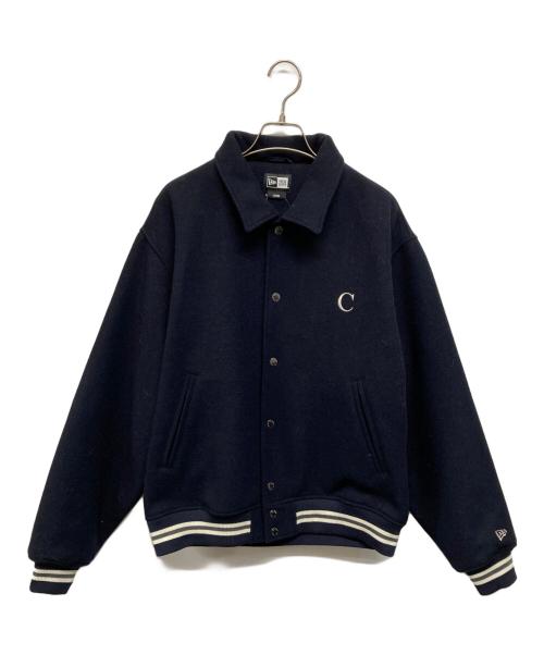 New Era（ニューエラ）New Era (ニューエラ) CALNAMUR (カルナムール) MELTON VARSITY（メルトン・バーシティ）スタジアムジャケット ネイビー サイズ:L 未使用品の古着・服飾アイテム
