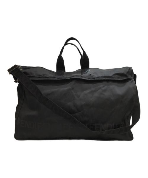 FENDI（フェンディ）FENDI (フェンディ) ロゴライン2WAYバッグ ブラックの古着・服飾アイテム