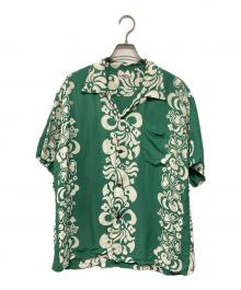Sun Surf（サンサーフ）の古着「TAHITIAN PRINTタヒチアン・プリントアロハシャツ」｜グリーン