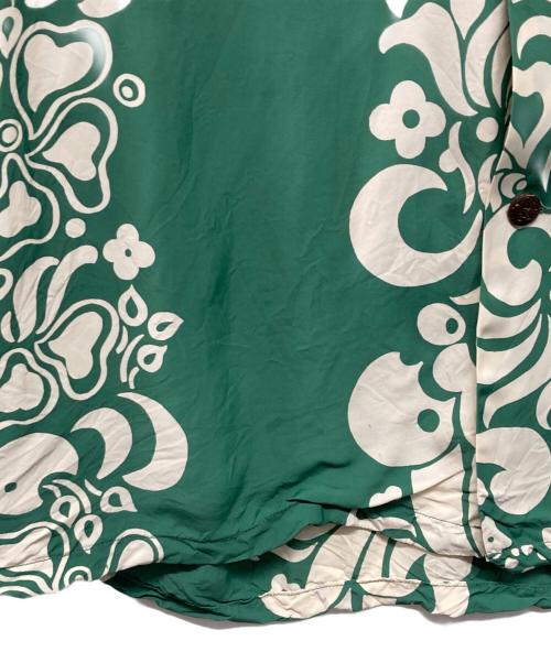 Sun Surf（サンサーフ）Sun Surf (サンサーフ) TAHITIAN PRINTタヒチアン・プリントアロハシャツ グリーン サイズ:XLの古着・服飾アイテム