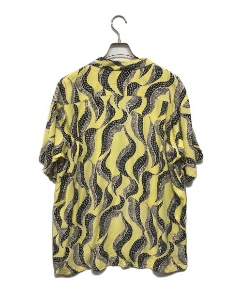 Star OF HOLLYWOOD（スターオブハリウッド）STAR OF HOLLYWOOD (スターオブハリウッド) HIGH DENSITY RAYON OPEN SHIRT(ハイ・デンシティ・レーヨン・オープン・シャツ) イエロー サイズ:XLの古着・服飾アイテム